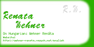 renata wehner business card
